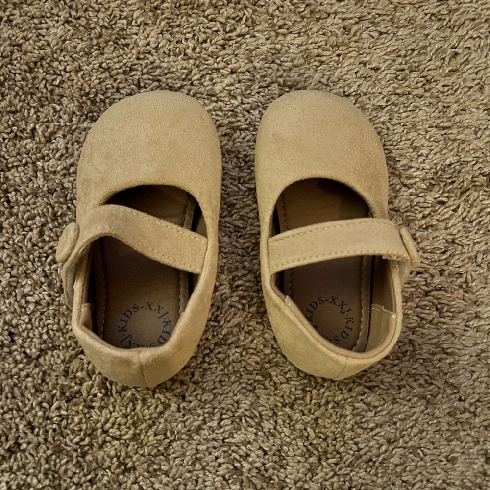 Kids Tan Mary Jane Shoes